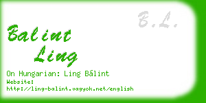 balint ling business card